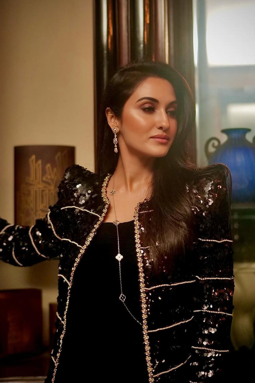 Payal Sen in Shimmer Jacket Set